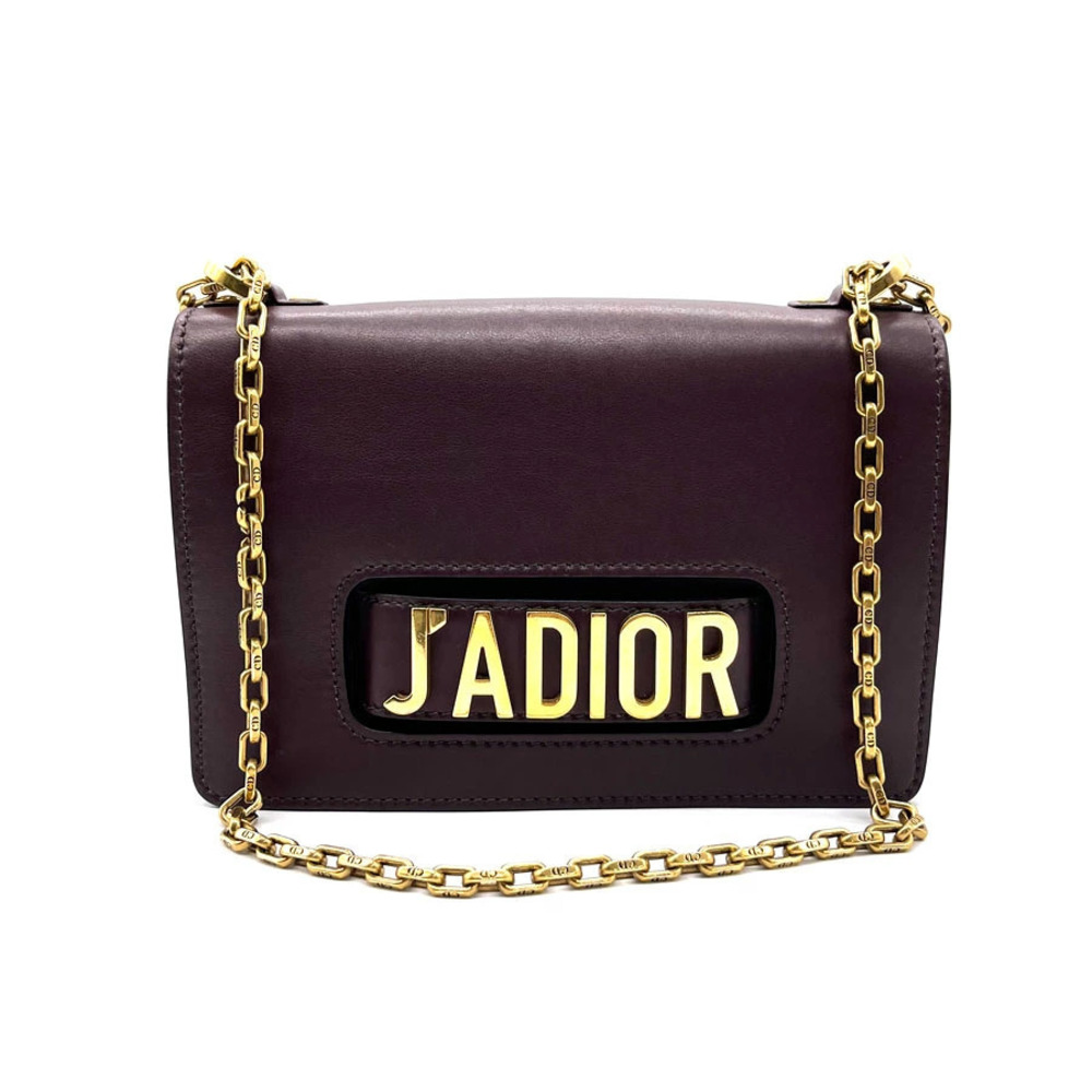 Christian Dior Ja Leather Shoulder Bag Bordeaux Purple